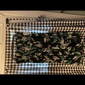 Maette  Smocked Tropical Flower Swiss Dot Midi Dress Size 2X